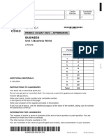 Gcse Buisness Paper 1 2022