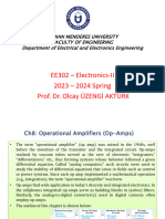 EE302 - Electronics-II 2023 - 2024 Spring Prof. Dr. Olcay ÜZENGİ AKTÜRK