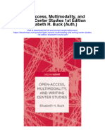 Download Open Access Multimodality And Writing Center Studies 1St Edition Elisabeth H Buck Auth full chapter