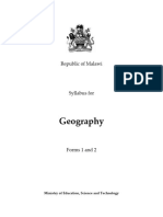 Geography Syllabus Forms 1-2