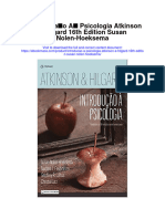 Introducao A Psicologia Atkinson E Hilgard 16Th Edition Susan Nolen Hoeksema Full Chapter