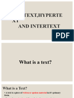 Hypertext and Intertext