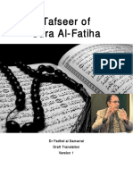 Tafseer of Sura Al-Fatiha by DR Fadhel Al-Samarrai