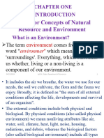 1.1 Major Concepts of Natural Resource and Environment: Chapter One