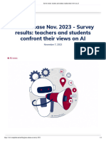 Survey Results - Teachers and Students Confront Their Views On AI
