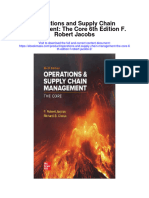 Operations and Supply Chain Management The Core 6Th Edition F Robert Jacobs 2 Full Chapter