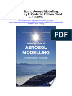 Introduction To Aerosol Modelling From Theory To Code 1St Edition David L Topping Full Chapter