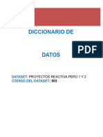 Diccionario de Datos - Proyectos Reactiva Perú 1 y 2