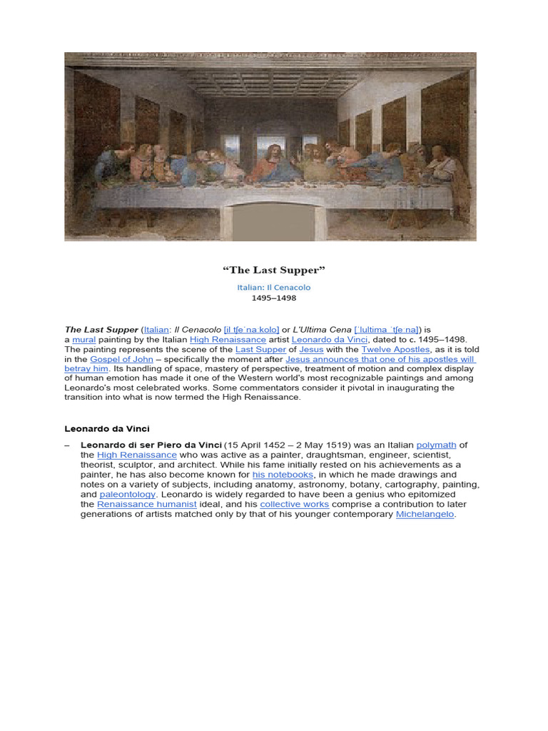 The Last Supper | PDF