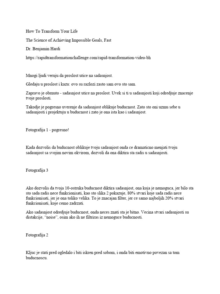 How To Transform Your Life PDF