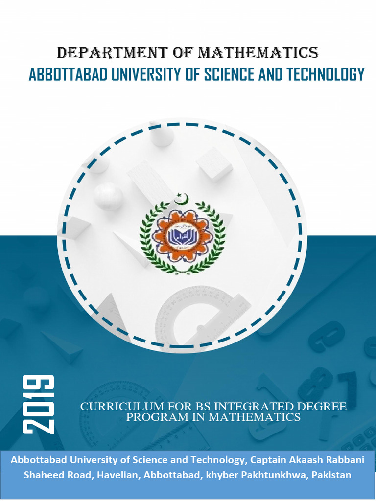AUST BS Mathematics Curriculum 2019 | PDF | Mathematical Analysis ...