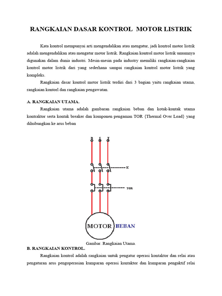 Rangkaian Dasar Kontrol Motor Listrik | PDF