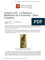 Enuma Elish - La Epopeya Babilónica de La Creación - Texto Completo - Enciclopedia de La Historia Del Mundo