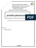 cours procédés pharmaceutique