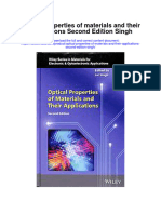 Optical Properties of Materials and Their Applications Second Edition Singh Full Chapter