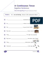 Present Continuous in Negative Forms Worksheet - Ver - 3