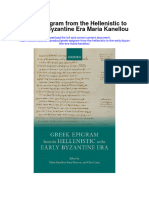 Greek Epigram From The Hellenistic To The Early Byzantine Era Maria Kanellou Full Chapter