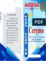 Deped Matatag Graduation Program Cover Editable Template