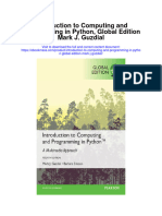 Download Introduction To Computing And Programming In Python Global Edition Mark J Guzdial full chapter