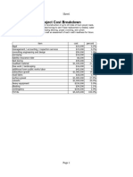 Dixmont Cost Breakdown