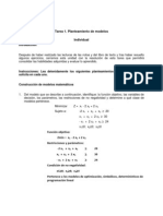 Planteamiento de Modelos