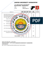 D.D.U Gorakhpur University Gorakhpur: Provisional Marksheet