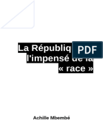 BRO La République Et Limpense de La Race - MBEMBE