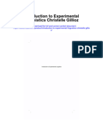 Download Introduction To Experimental Linguistics Christelle Gillioz full chapter