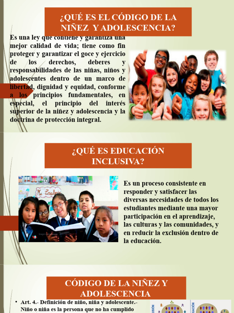 Código de la Niñez y Educación Inclusiva | PDF | Adolescencia | Justicia