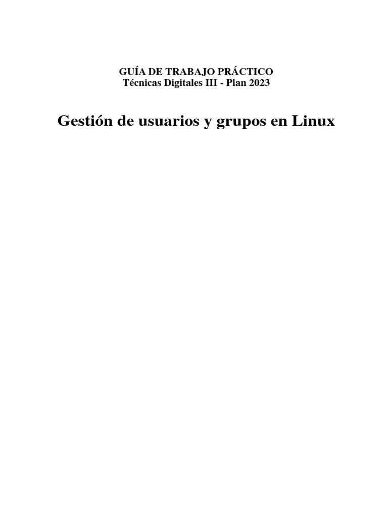 Gestión de Usuarios en Linux Debian | PDF | Archivo de computadora ...