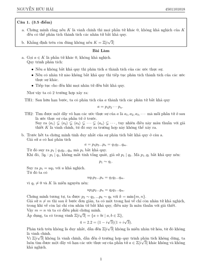 giải đề 19 20 | PDF