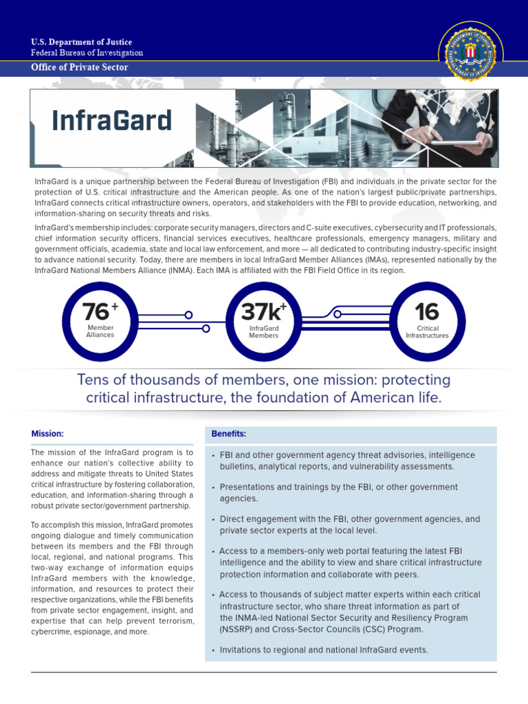 InfraGard: Protecting U.S. Infrastructure | PDF | Computer Security ...