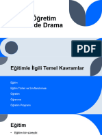 Eğitim Öğretim Sürecinde Drama