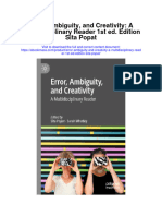 Error Ambiguity and Creativity A Multidisciplinary Reader 1St Ed Edition Sita Popat Full Chapter