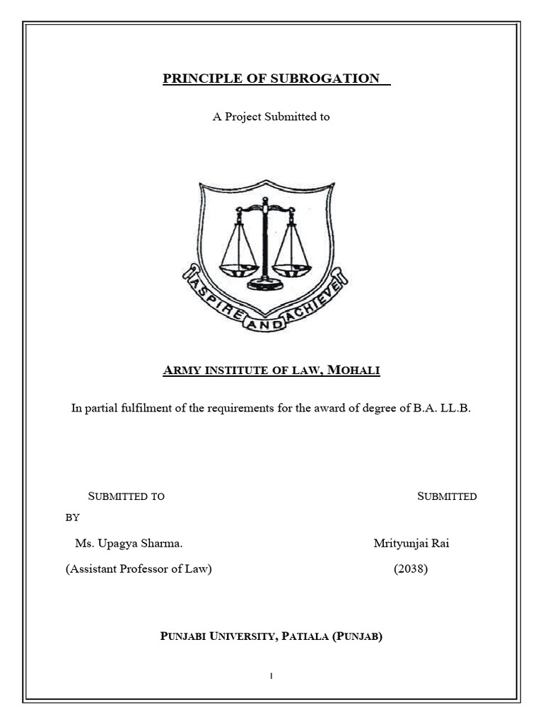 Law Students' Guide to Subrogation | PDF | Subrogation | Insurance