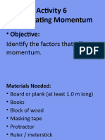 Activity 6 Investigating Momentum