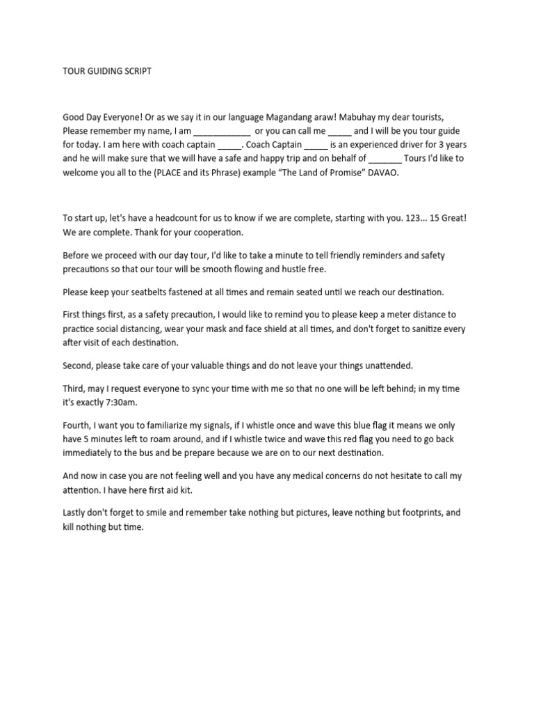 TOUR GUIDING SC WPS Office | PDF | Seat Belt