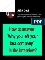 Why You Left Your Last Company