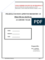 Pharmacognosy Phytochemistry Ii Lab Manual