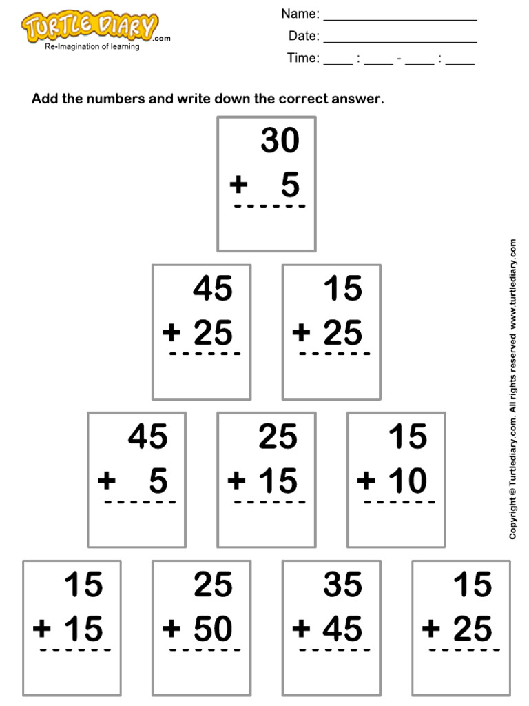 Column Addition of Two Two Digit Numbers With Regrouping | PDF
