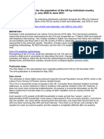 Underlying Datasheets For The Population of The UK by Individual Country of Birth and Nationality: July 2020 To June 2021