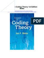 Download Essays On Coding Theory 1St Edition Blake full chapter