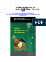 Download Organic Semiconductors For Optoelectronics 1St Edition Hiroyoshi Naito full chapter