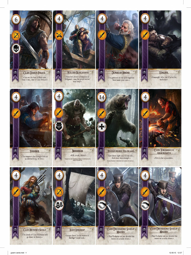 Gwent Cards Skellige | PDF
