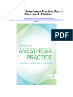 Essence of Anesthesia Practice Fourth Edition Lee A Fleisher Full Chapter