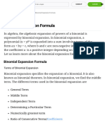 BinomialExpansionFormulaTerms,PascalsTriangle,Examplesetc. 1710827045727