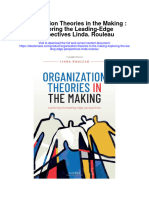 Download Organization Theories In The Making Exploring The Leading Edge Perspectives Linda Rouleau full chapter