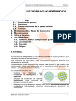 Tema 08 Citosol y Orgánulos No Membranosos de La Célula