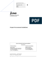 IFAD Project Procurement Guidelines 2011