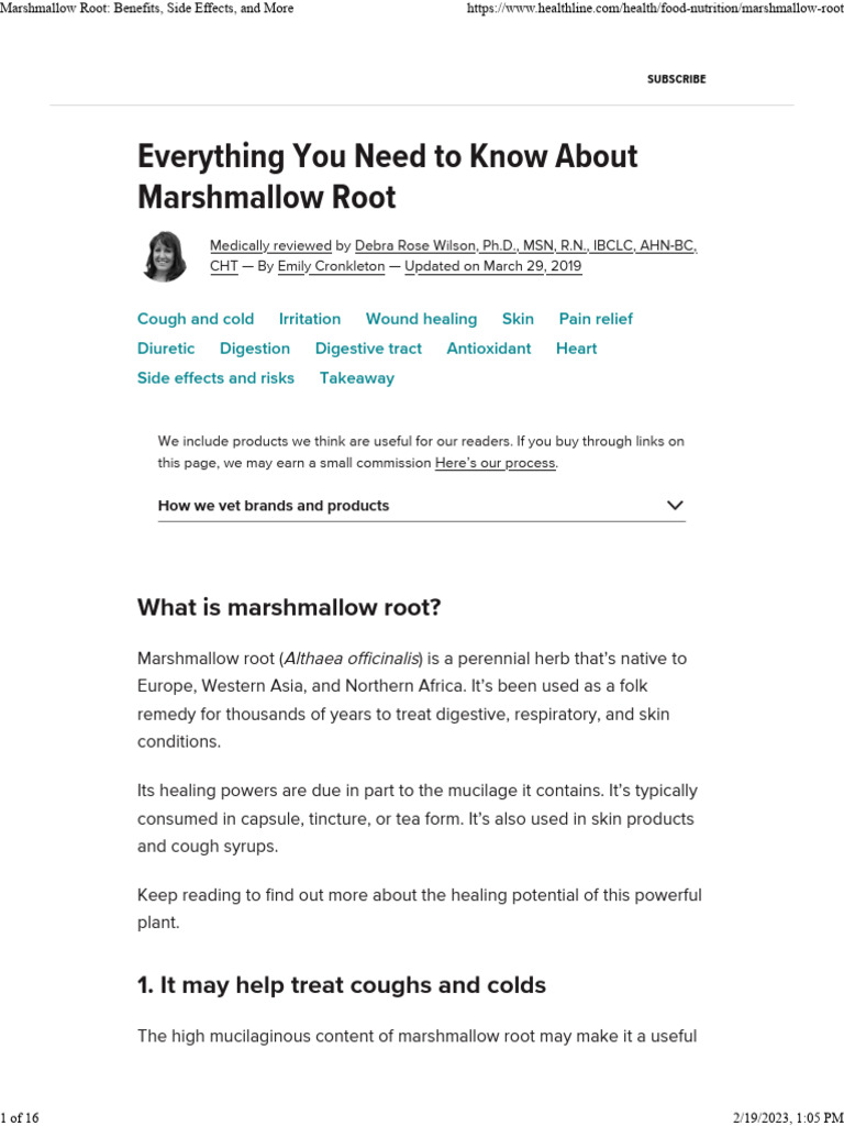 Marshmallow Root: Skin Benefits & Risks | PDF | Topical Medication ...